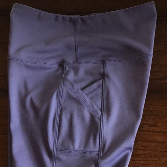 LEGEND Women's Medium Dark Lavender Workout Yoga Leggings Ankle Length Athletic - Picture 4 of 5